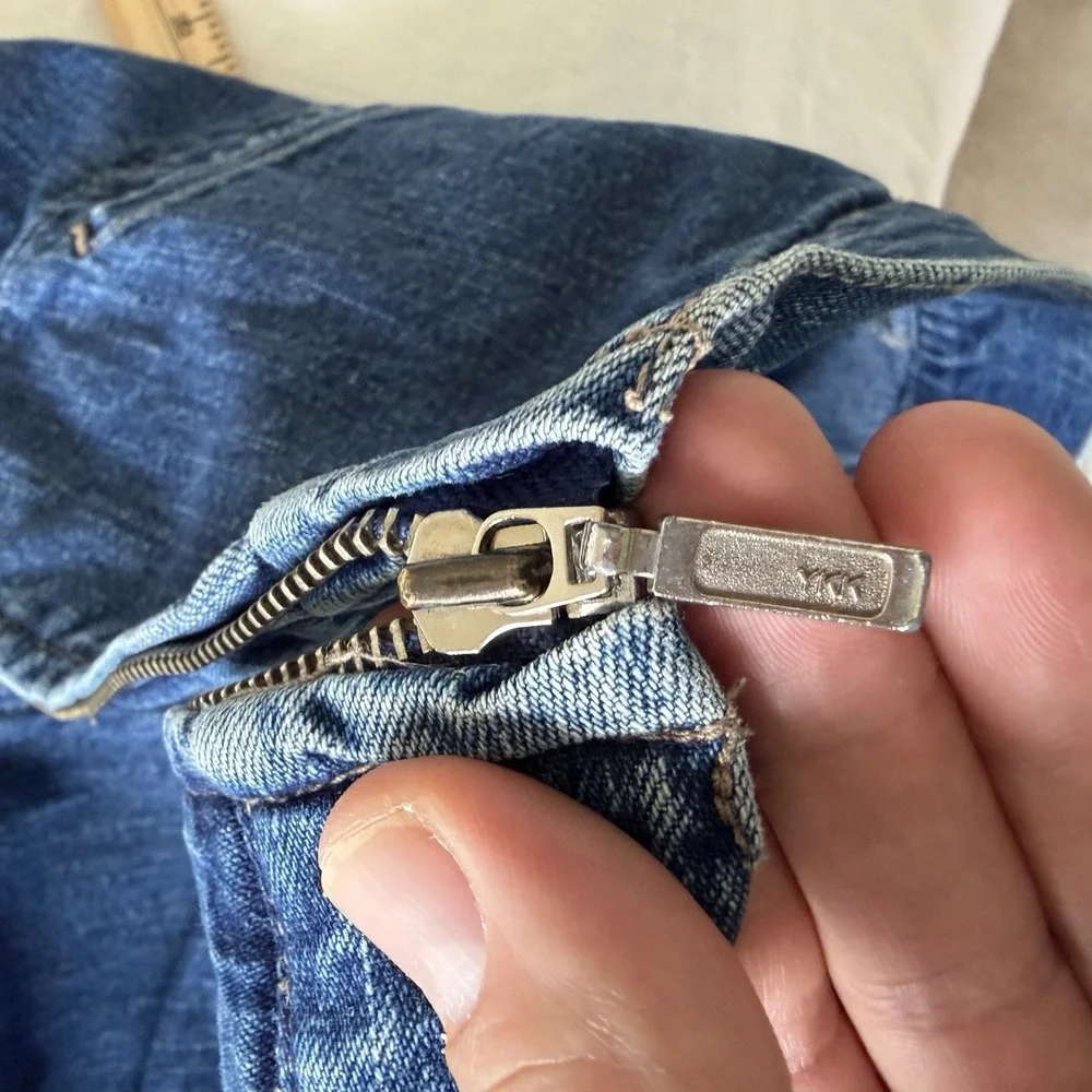 Vintage 80's Levi's Jacket L/XL Dark Wash Denim White Tag 1Q'97‎ Full Zip
